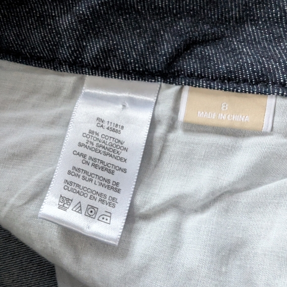 Michael Kors Dark Blue Wide Leg Jeans Sz 8 - Picture 3 of 7